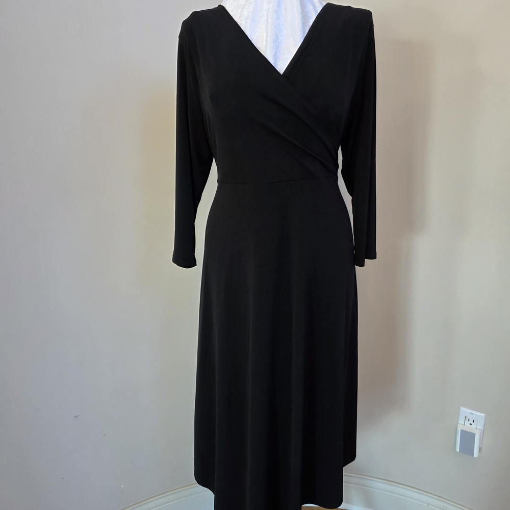 Avenue Elegant Black Long Sleeve Dress NWT!!